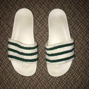Terry cloth adidas slides